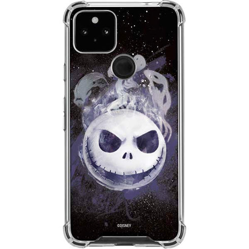 Disney The Nightmare Before Christmas Jack Skellington Face Art Google Pixel 5a 5G Clear Case
